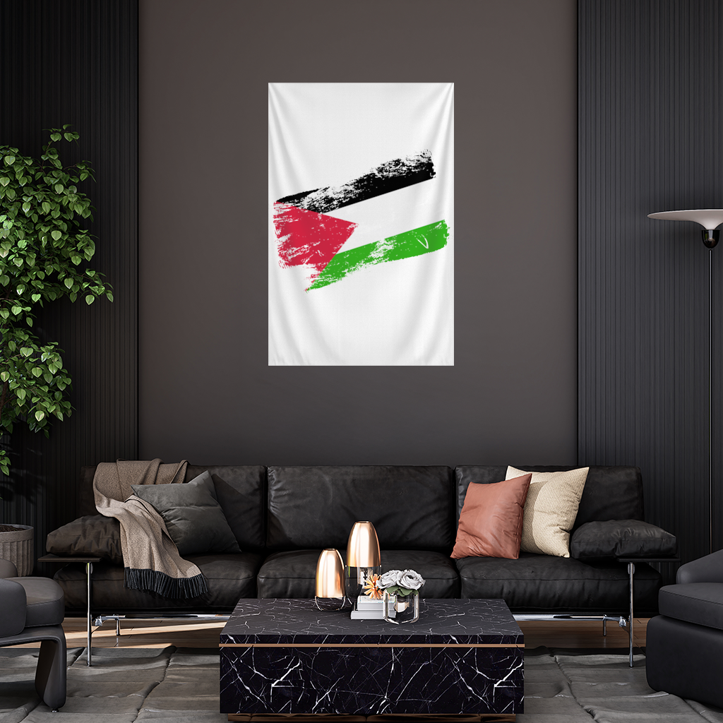 Filistin Direniş Bayrağı Fırça Darbesi Duvar Örtüsü