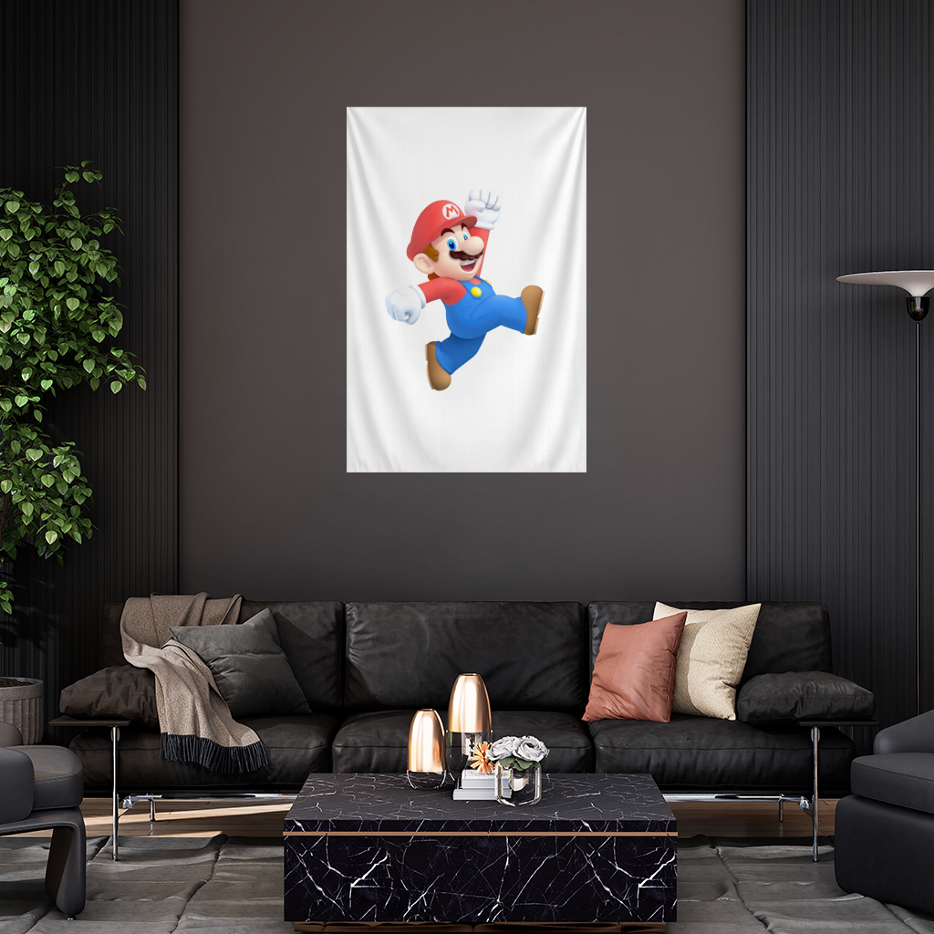 Retro Pixel Hero Design Wall Tapestry