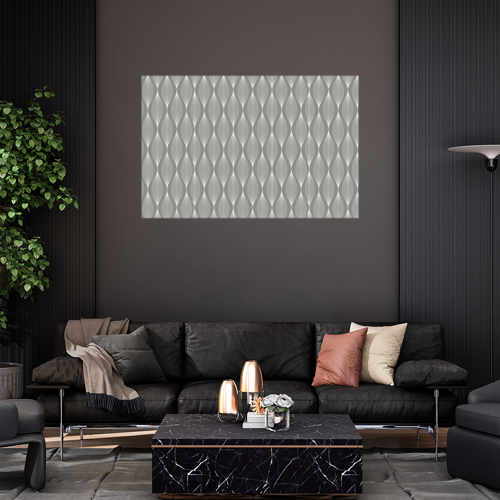 Art Deco Geometric Wavy Pattern Wall Tapestry