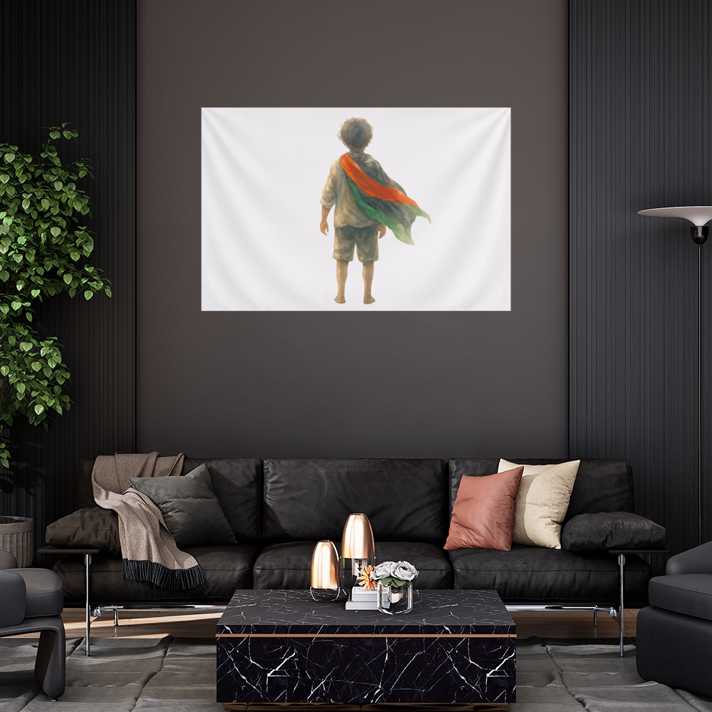 Palestinian Boy Back to the World Wall Tapestry