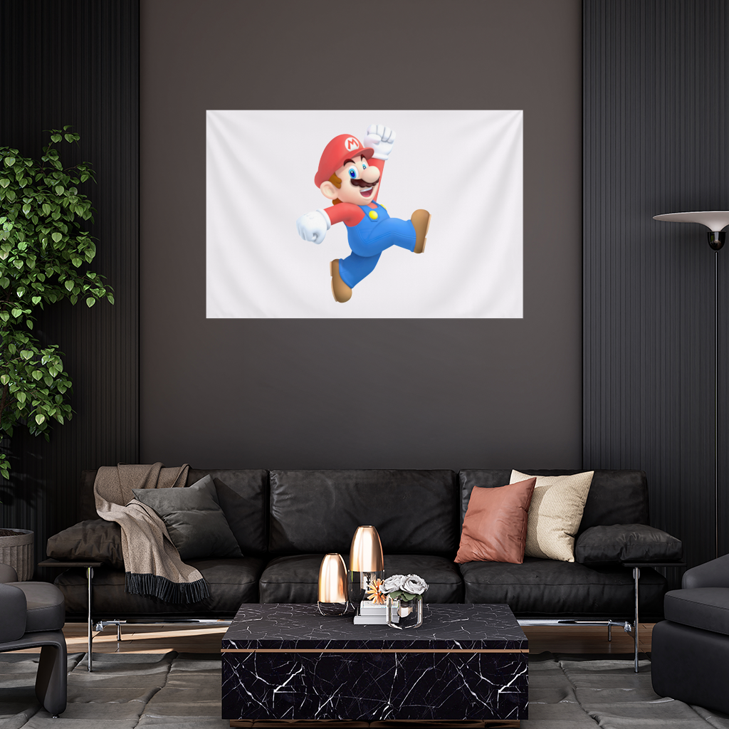 Retro Pixel Hero Design Wall Tapestry