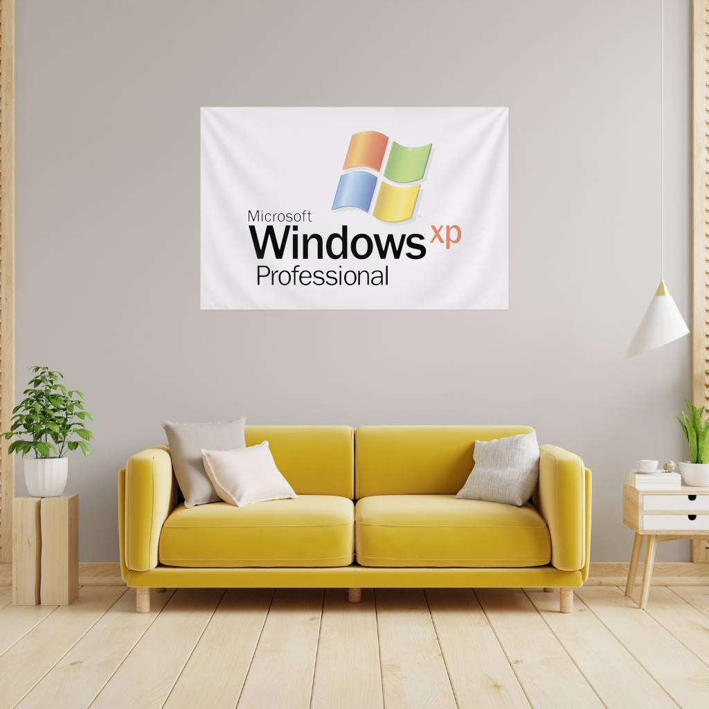 Digital Nostalgia Windows XP Iconic Logo Wall Tapestry