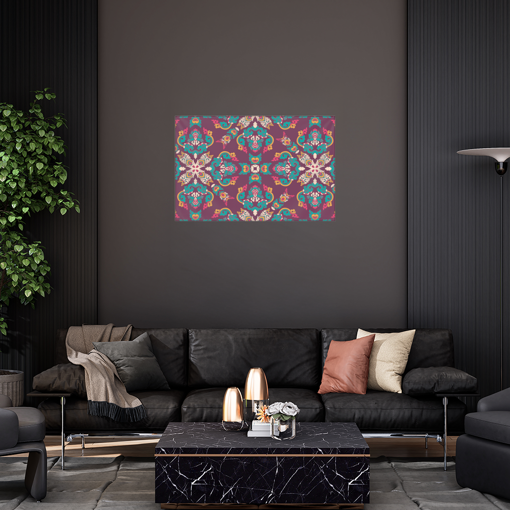 Colorful Ottoman Inspired Mandala Pattern Wall Tapestry