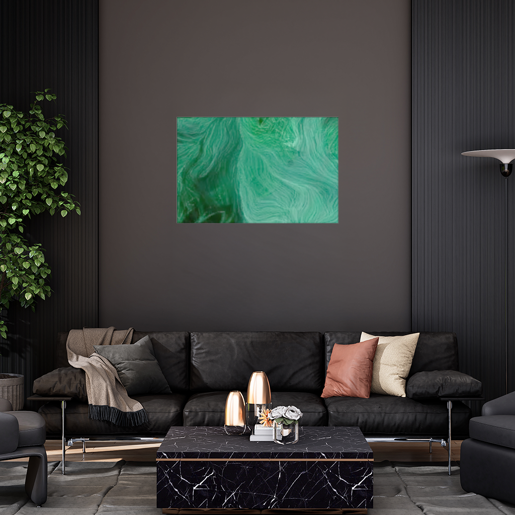Black and green marbling Wall Tapestry