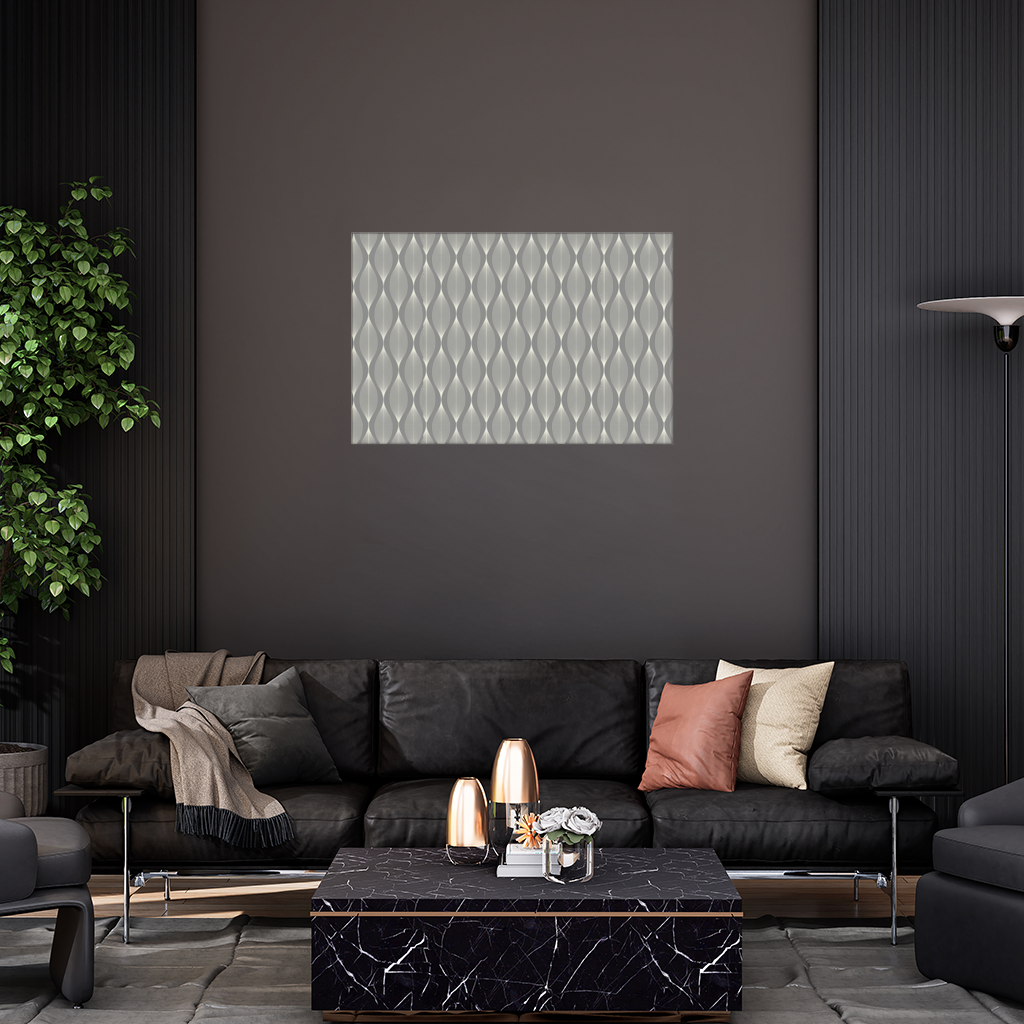 Art Deco Geometric Wavy Pattern Wall Tapestry