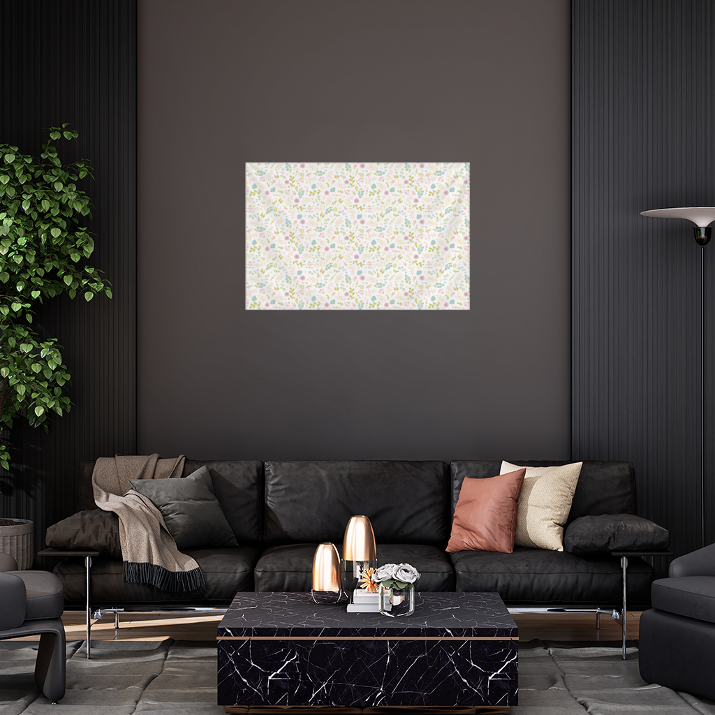 Pastel Spring Floral Wall Tapestry