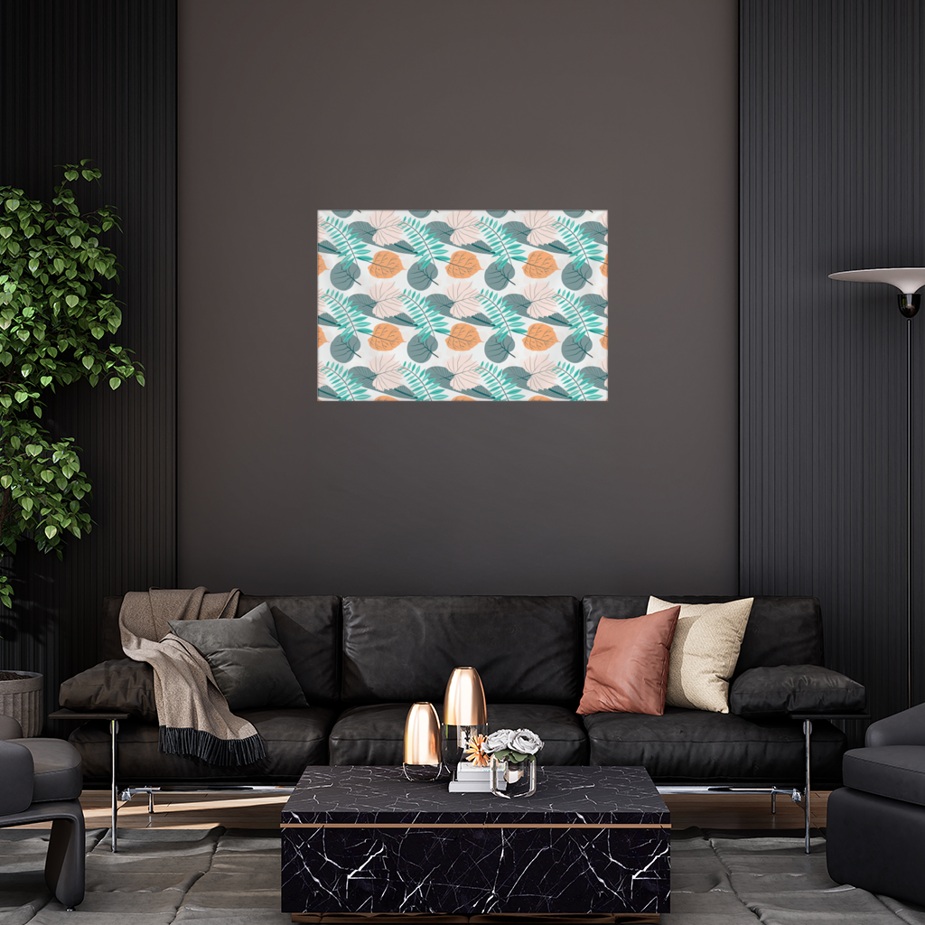 Modern Tropical Leaves Wall Tapestry