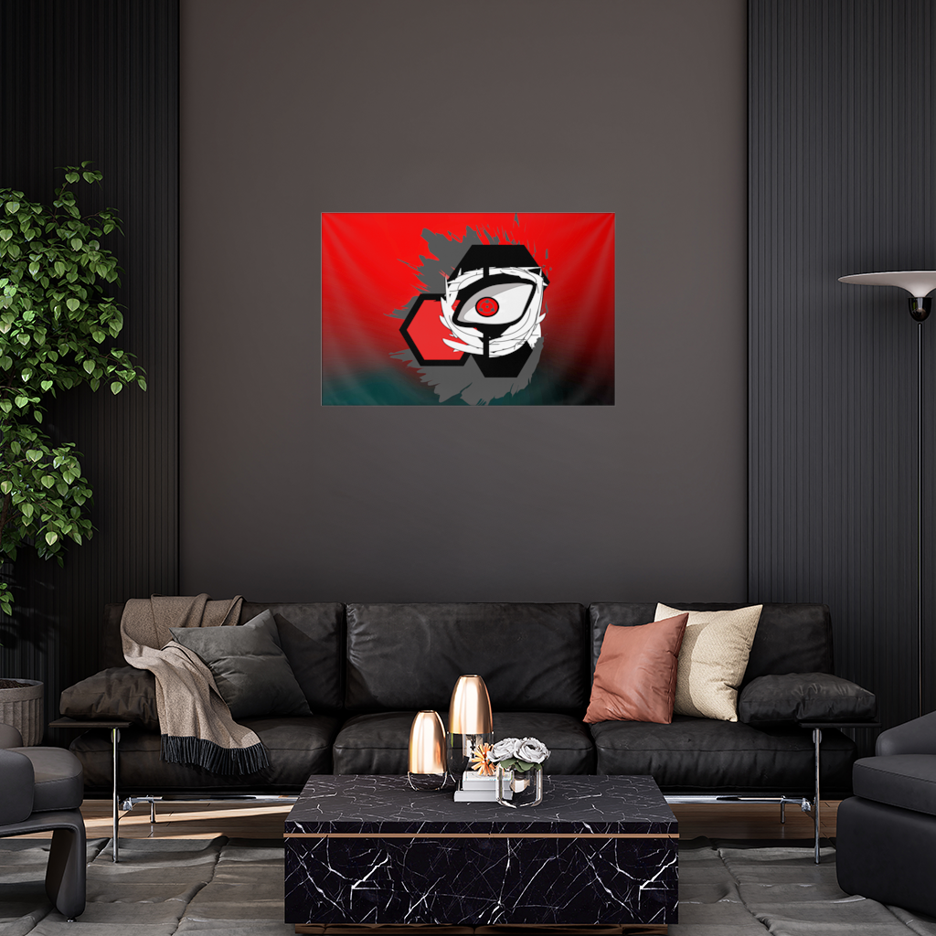 Mystic Red Eye Hexagon Wall Tapestry