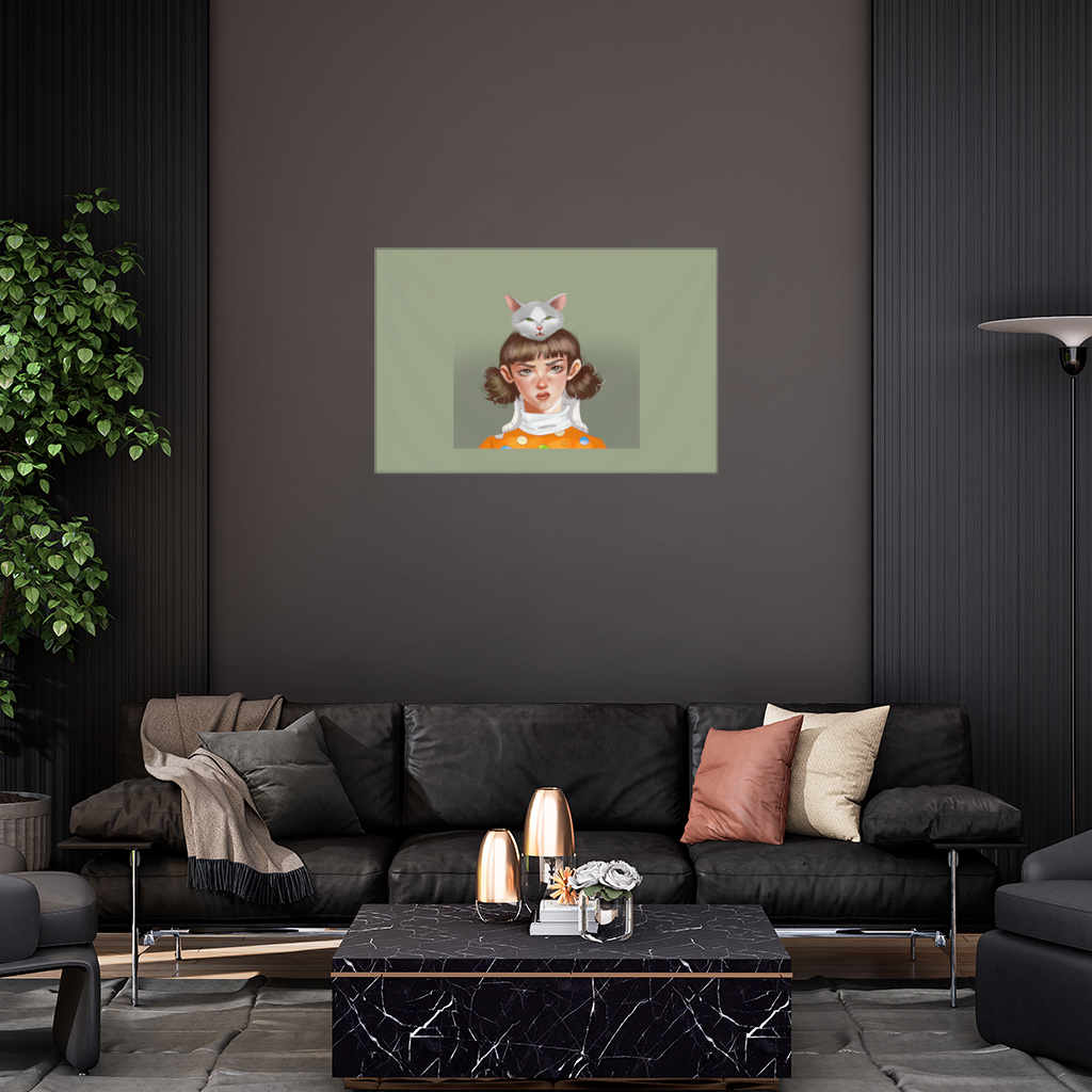 Mood Cat and I Wall Tapestry