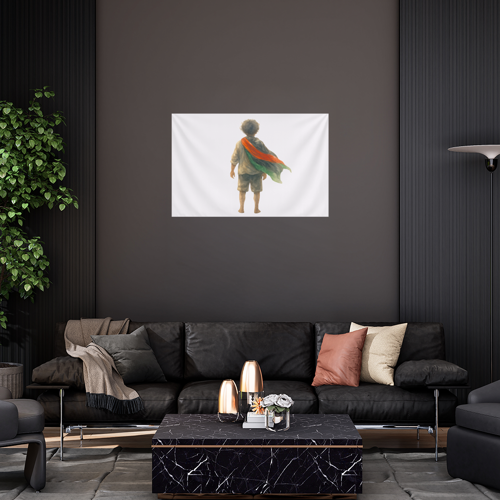 Palestinian Boy Back to the World Wall Tapestry