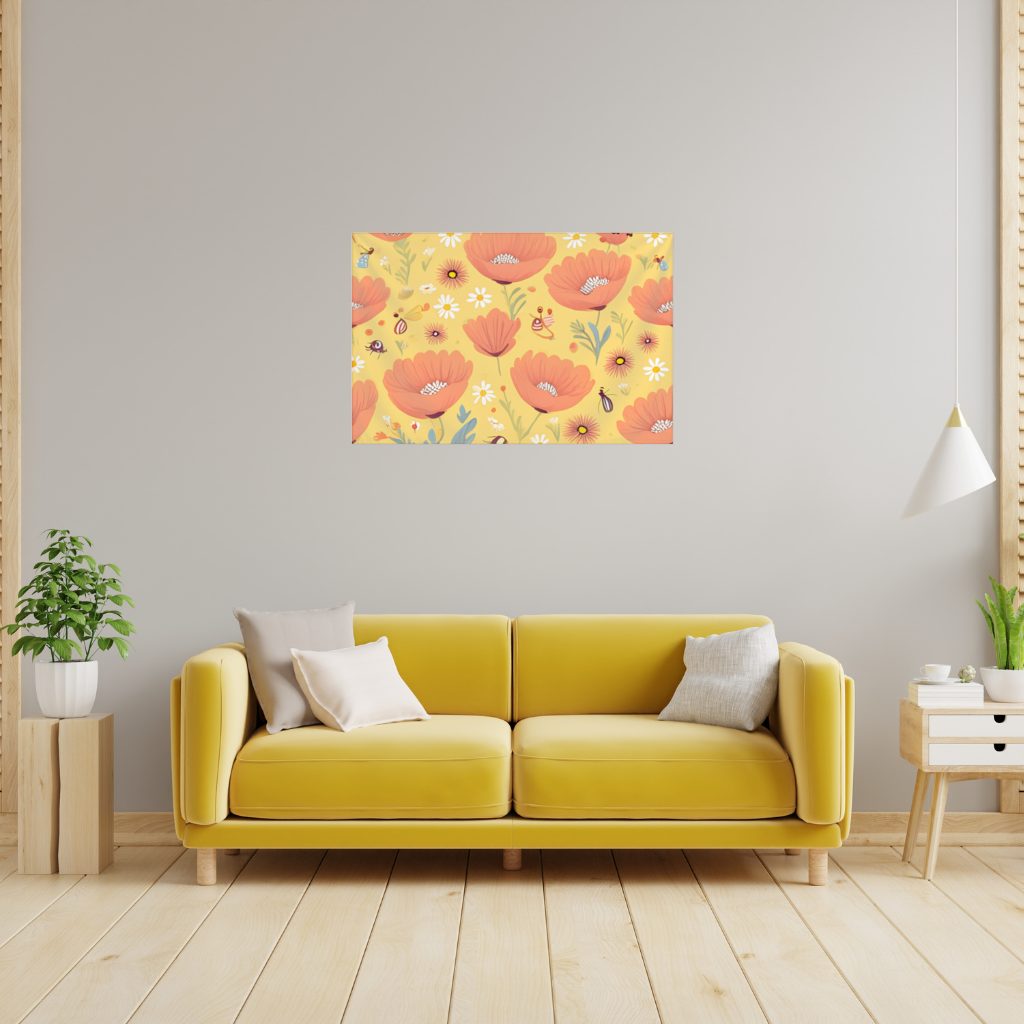 Floral Insect Pattern Colorful Design Wall Tapestry