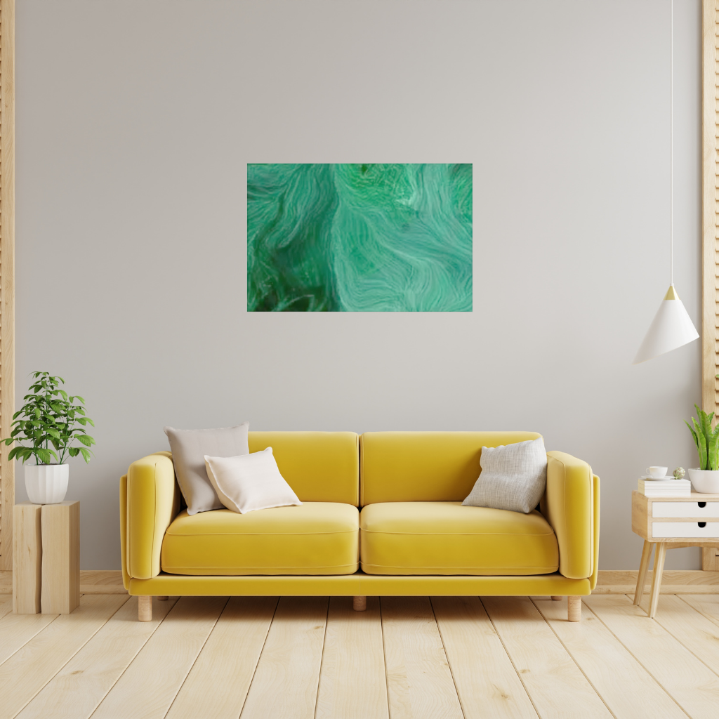 Black and green marbling Wall Tapestry