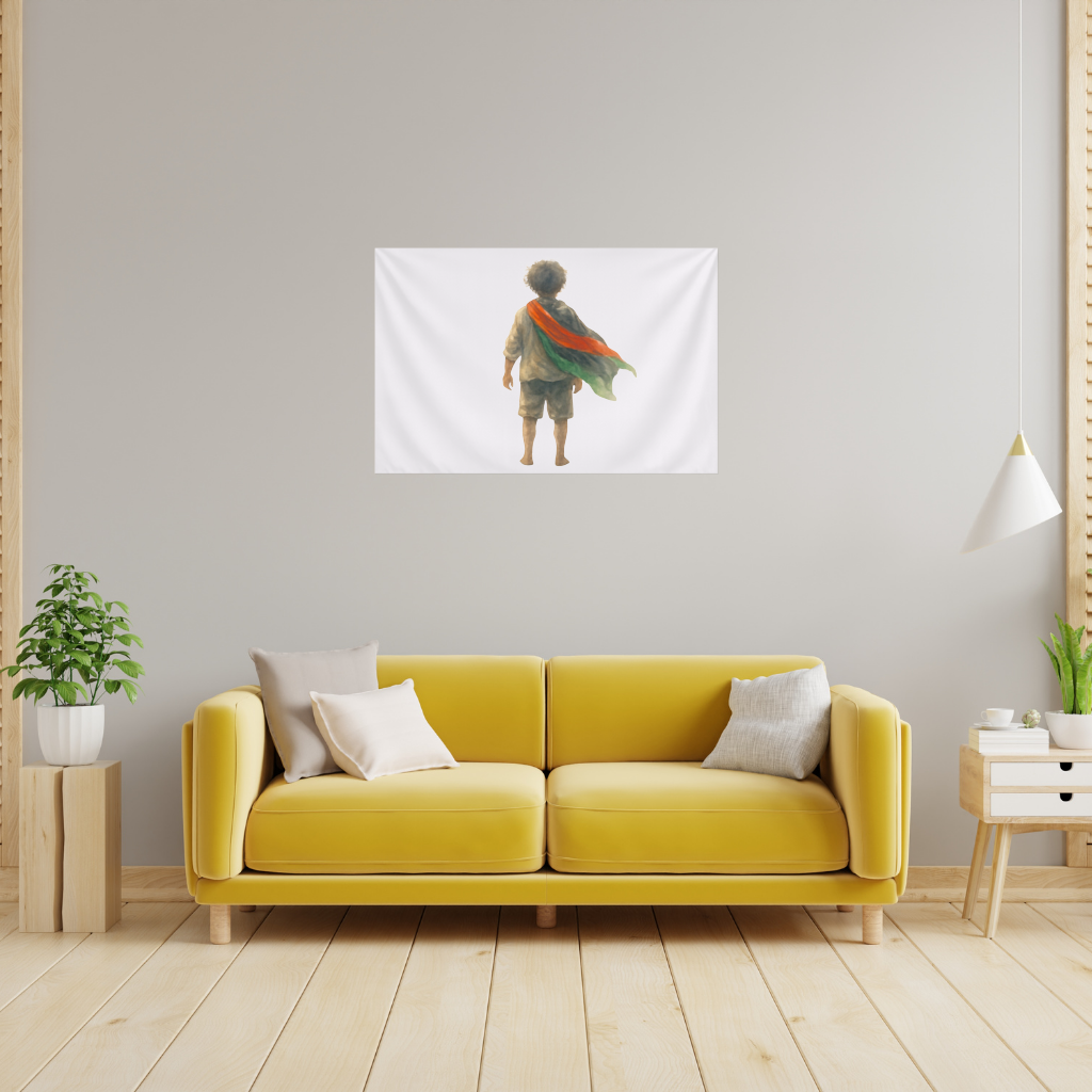 Palestinian Boy Back to the World Wall Tapestry