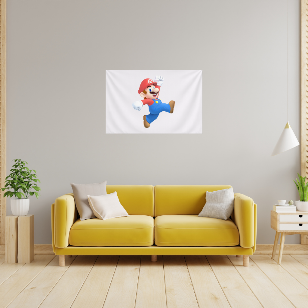 Retro Pixel Hero Design Wall Tapestry