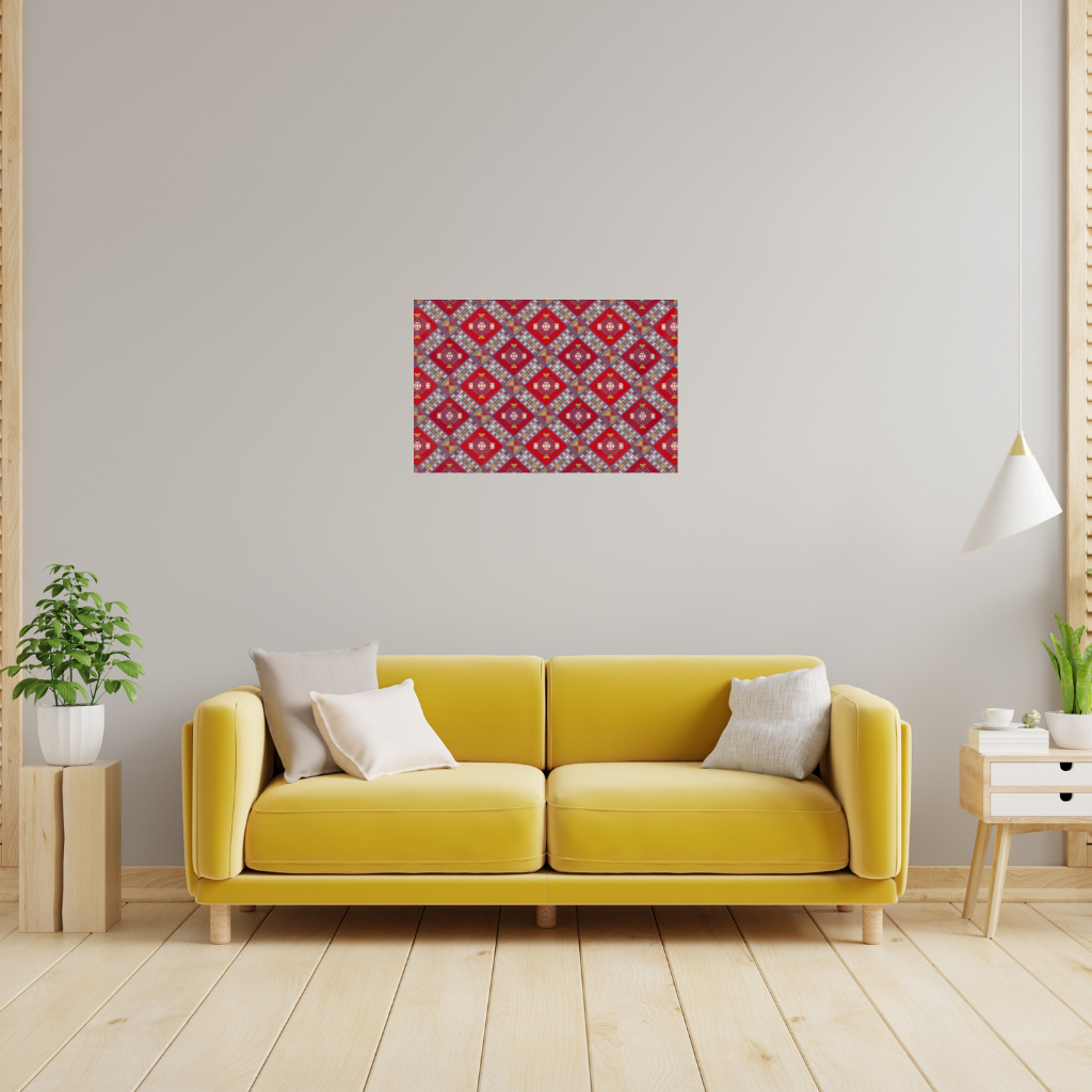 Traditional Kilim Pattern Motif Wall Tapestry