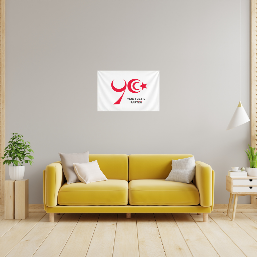 The Yeni Yüzyıl Party Logo on a White Background Wall Tapestry