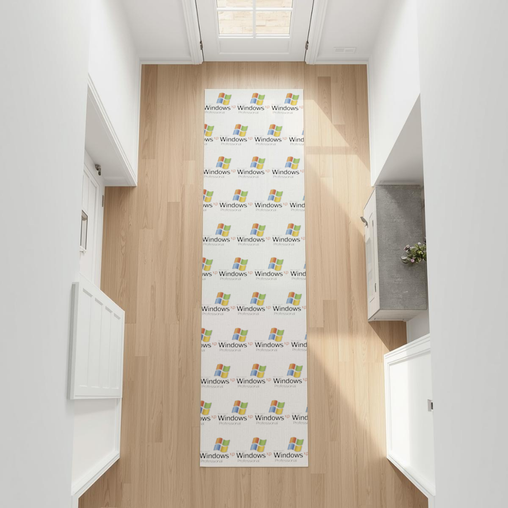 Digital Nostalgia Windows XP Iconic Logo Hallway & Entryway Rug