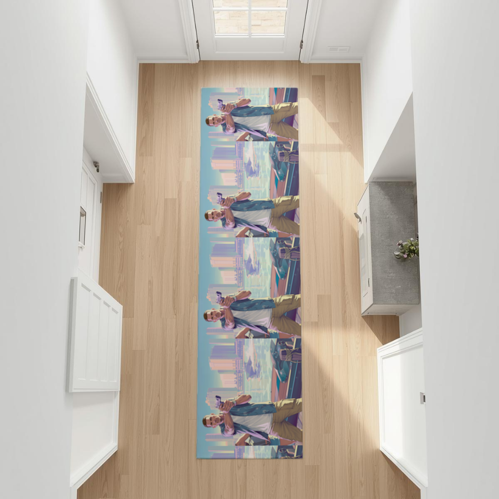 Vice City Showdown Tropical Heist Duo Hallway & Entryway Rug