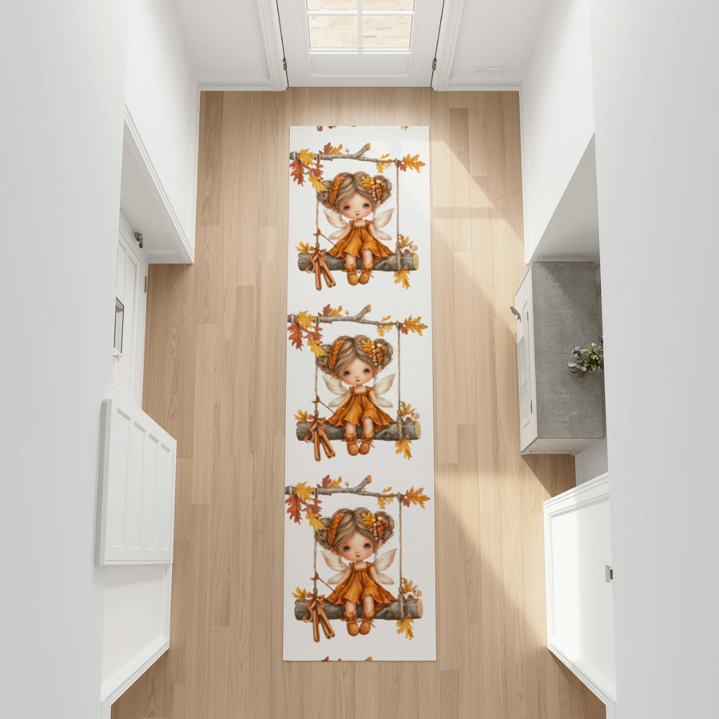Whimsical Autumn Forest Fairy Hallway & Entryway Rug