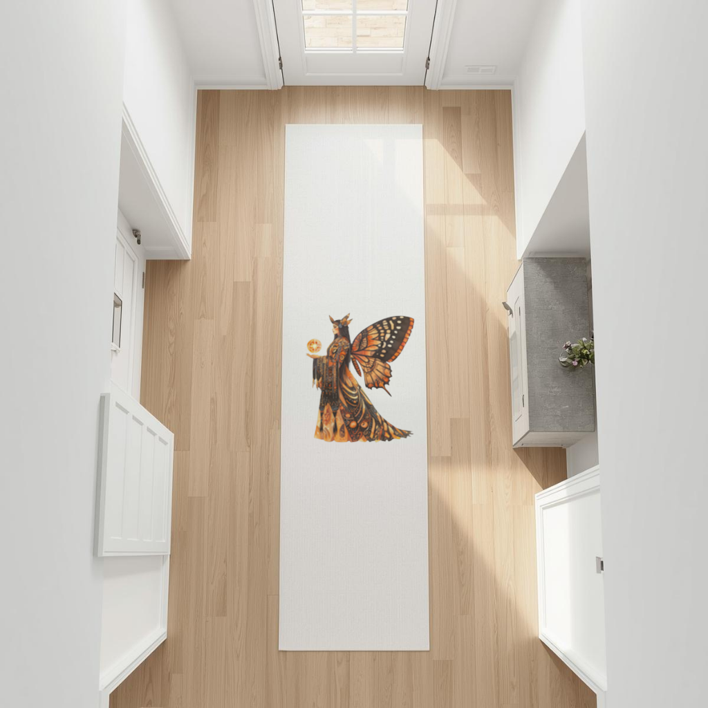 Monarch Butterfly Winged Goddess Hallway & Entryway Rug