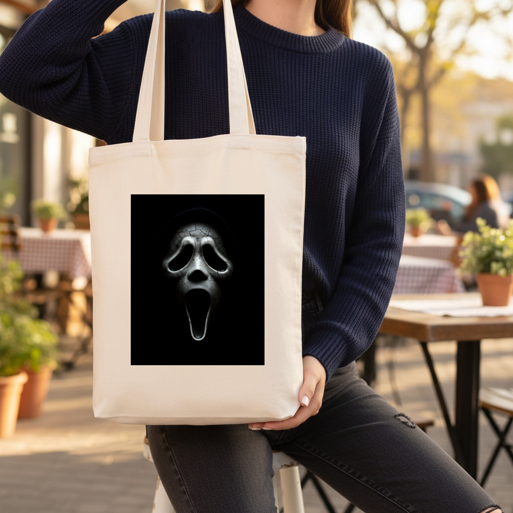 Ghostface The Scream from the Shadows Gusseted Canvas Tote Bag