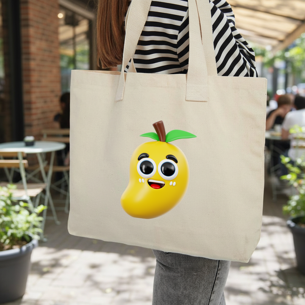 3D Kawaii Mango Kolon Saplı İç Cepli Çanta
