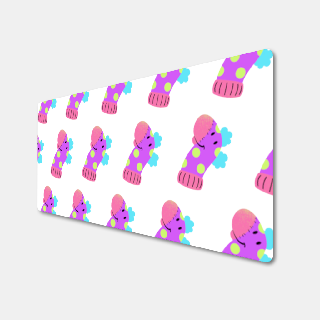 Sevimli Renkli Dinozor Çizimi Mouse Pad