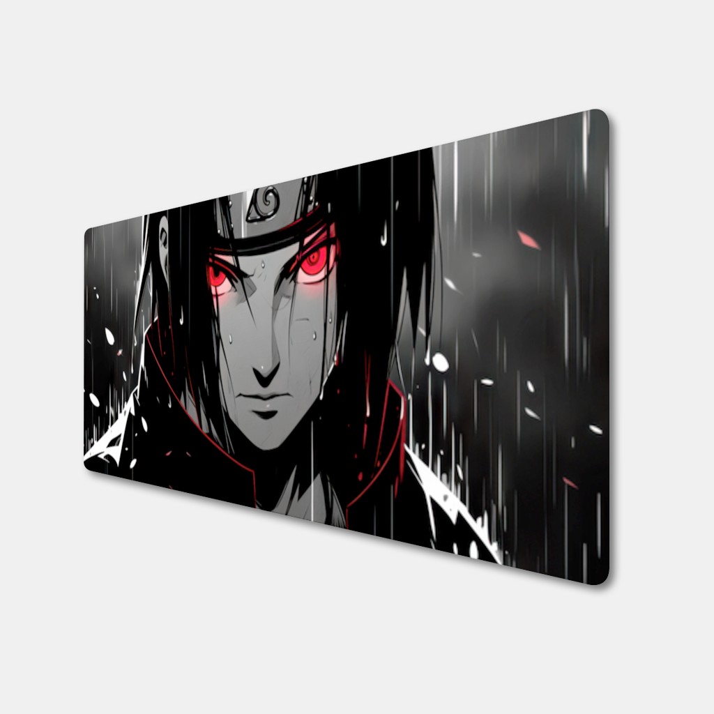 Itachi Uchiha  Sharingan Awakening in the Rain Mouse Pad