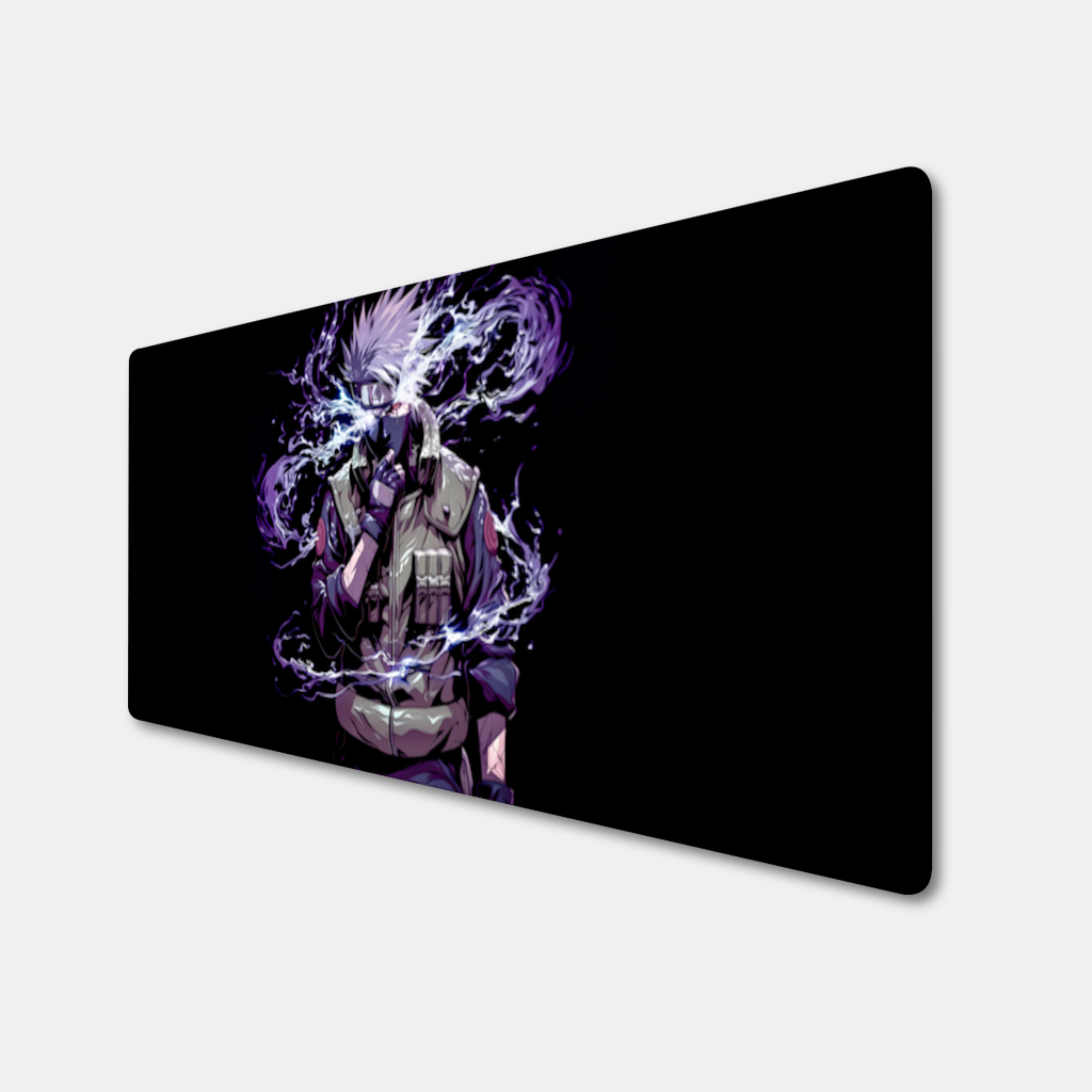 Kakashi Hatake  The Surge of Purple Lightning Mouse Pad