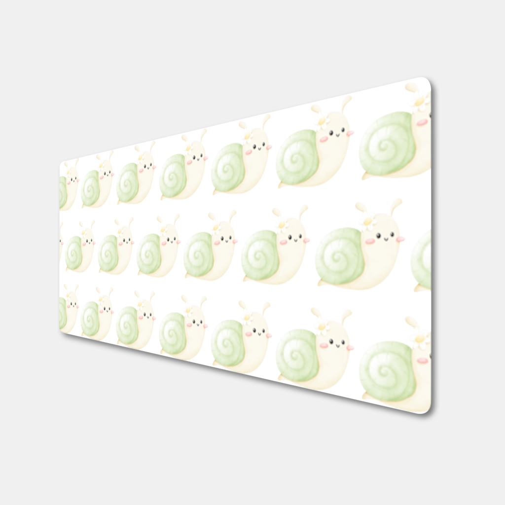 Sevimli Salyangoz Çizimi Mouse Pad