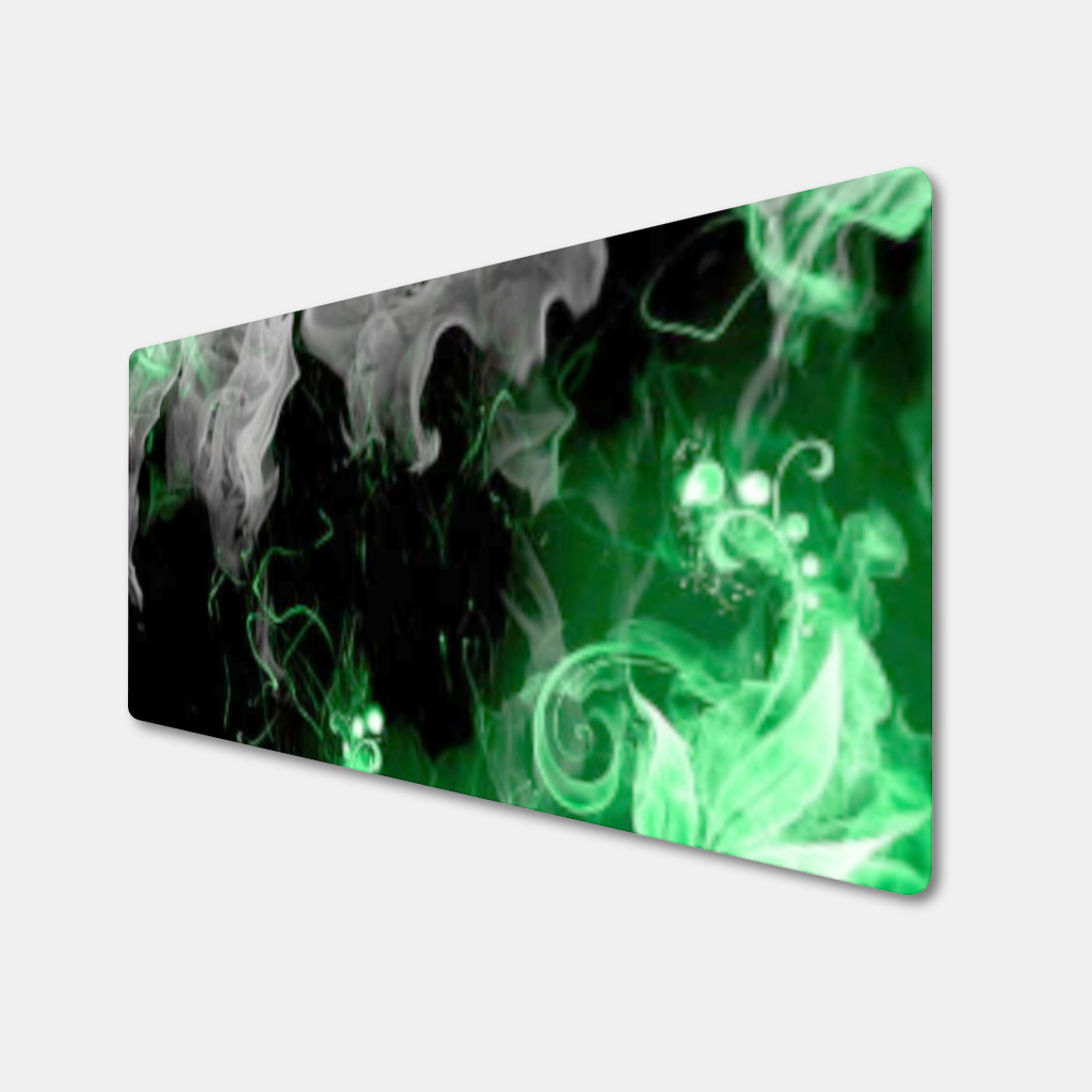 Yeşil siyah duman deseni. Mouse Pad