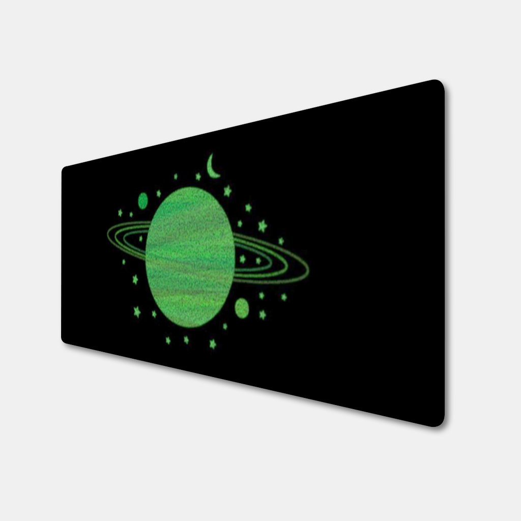 Yeşil parlak gezegenler Mouse Pad