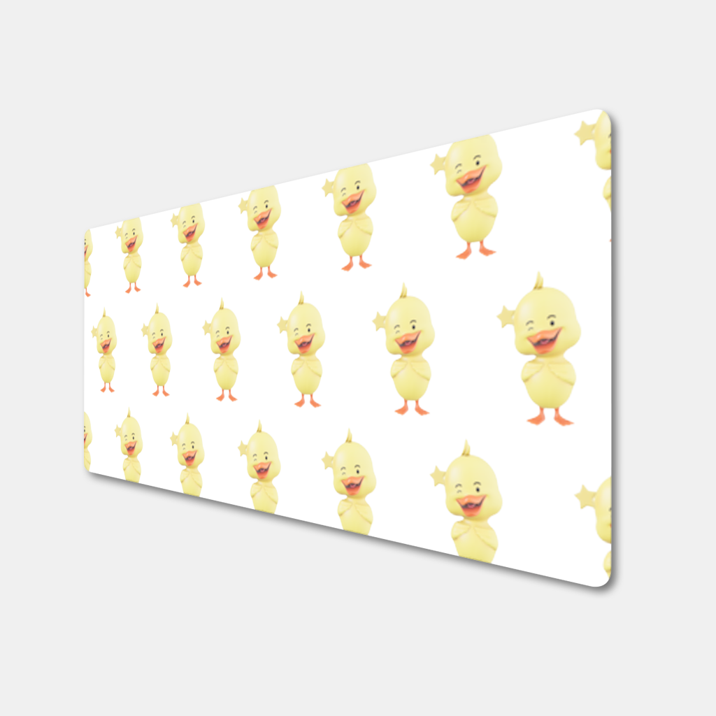 Yıldızlı Göz Kırpan Neşeli Sarı Ördek Mouse Pad