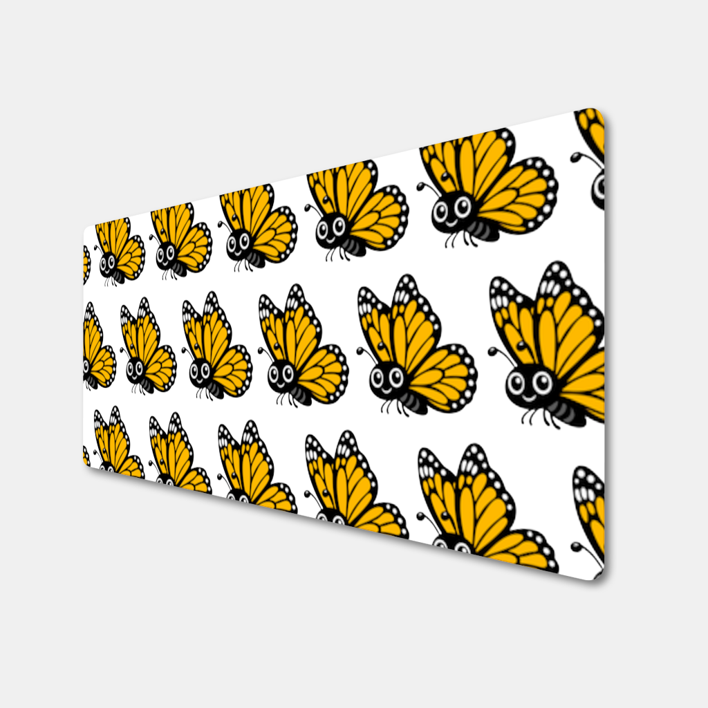 Gülümseyen Turuncu Monarch Kelebeği Mouse Pad