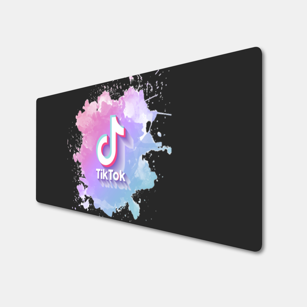 TikTok Logo with Watercolor Effect Mouse Pad
