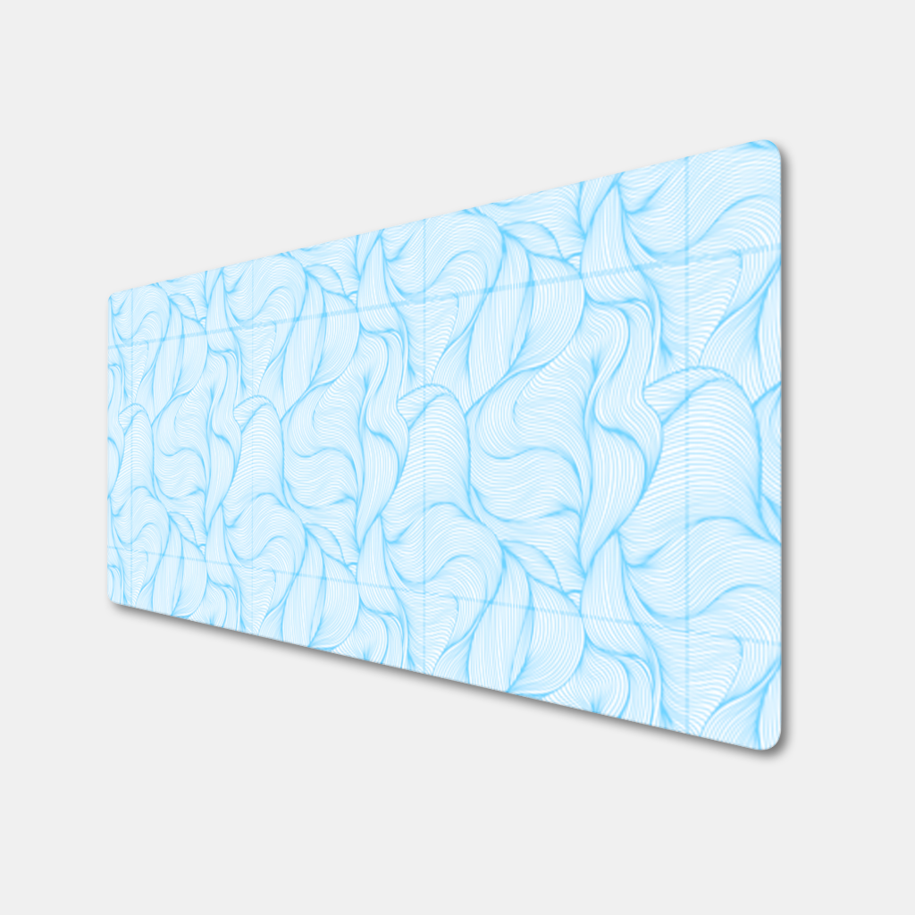 Mavi Dalgalı Çizgisel Soyut Desen Mouse Pad