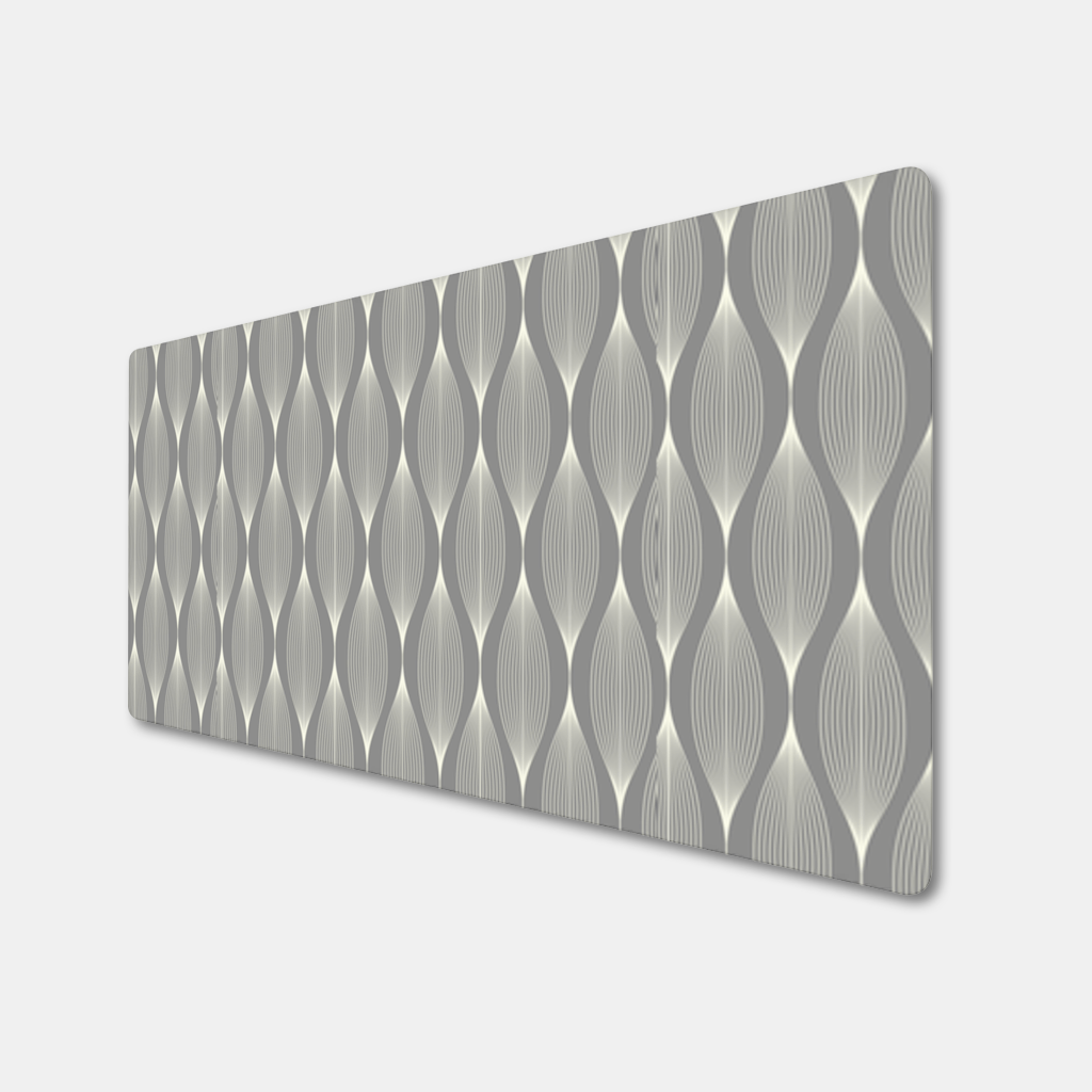 Art Deco Geometric Wavy Pattern Mouse Pad