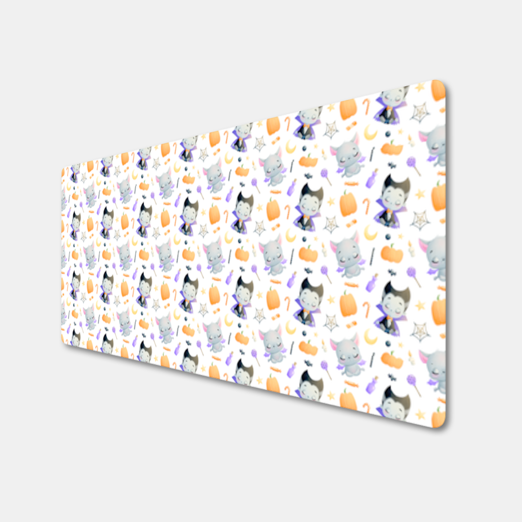 Sevimli Vampir ve Yarasa Desenli Halloween Mouse Pad
