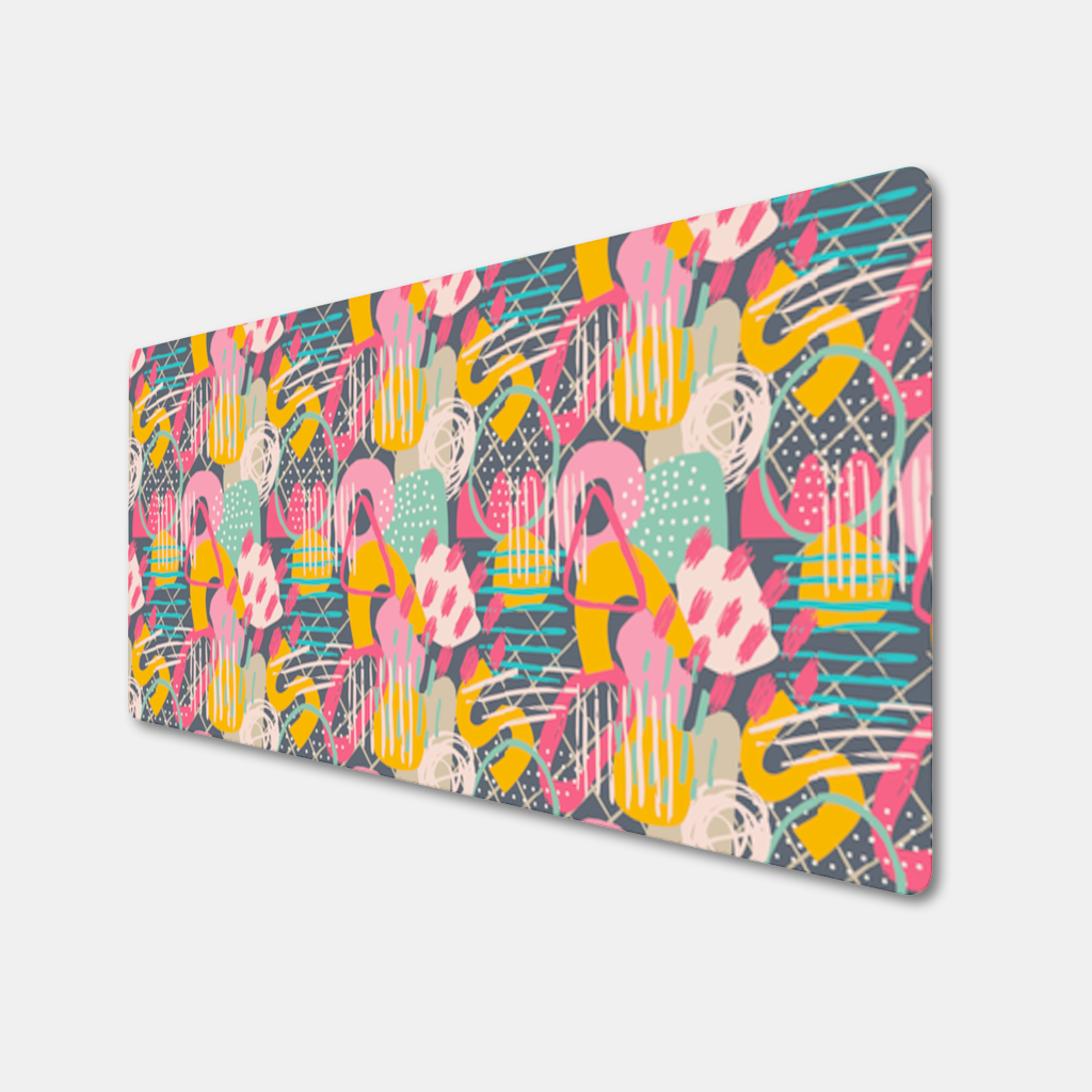 Soyut Geometrik Karalama Mouse Pad