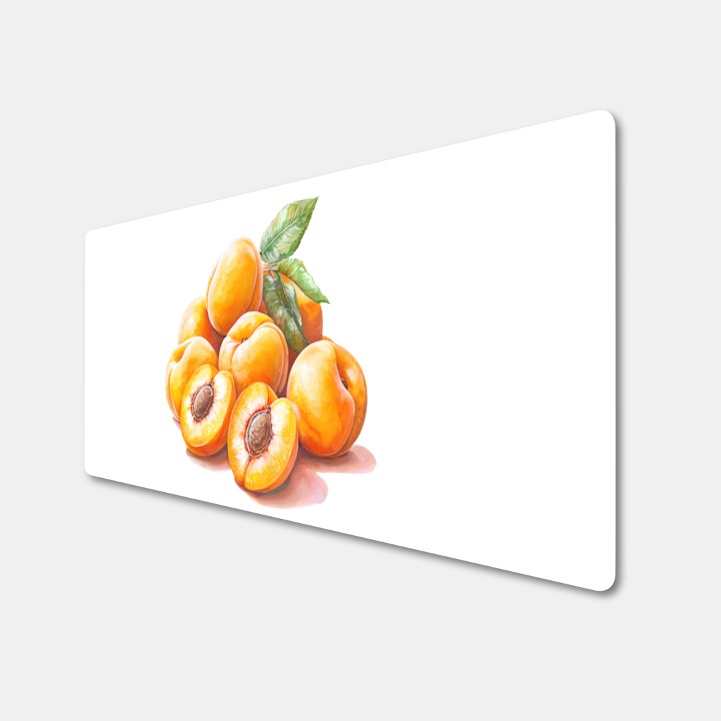 Sulu Boya Kayısı ve Yaprak Mouse Pad