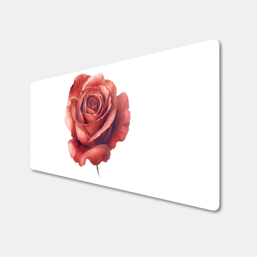 Kırmızı Gül Çiçeği Mouse Pad