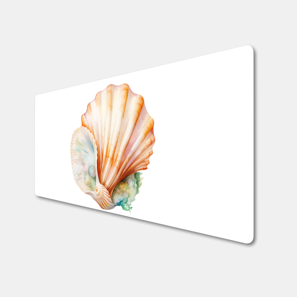 İncili Turuncu Deniz Kabuğu Mouse Pad