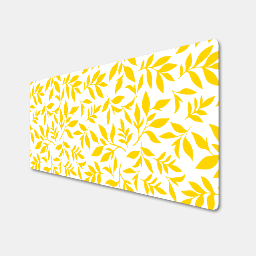 Hardal Sarısı Botanik Yapraklar Mouse Pad