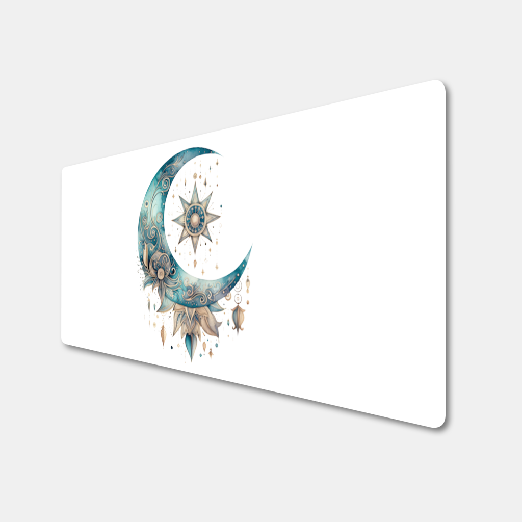 Boho Celestial Sun and Moon Mouse Pad