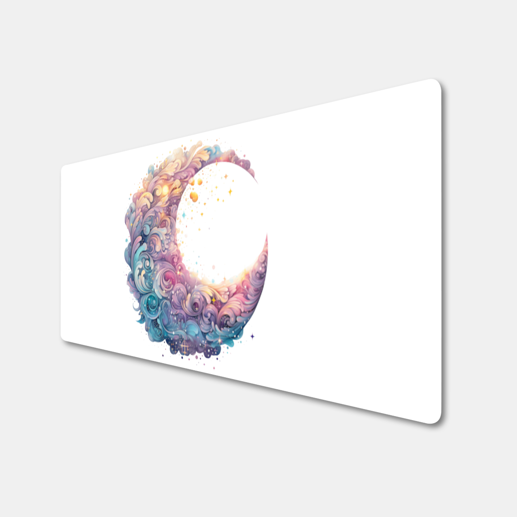 Renkli Sarmal Hilal ve Yıldızlar Mouse Pad