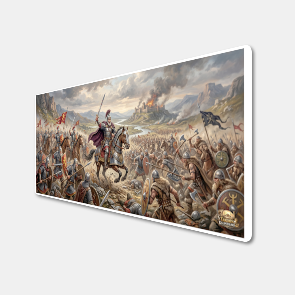 Epic Battle Scene Mouse Pad