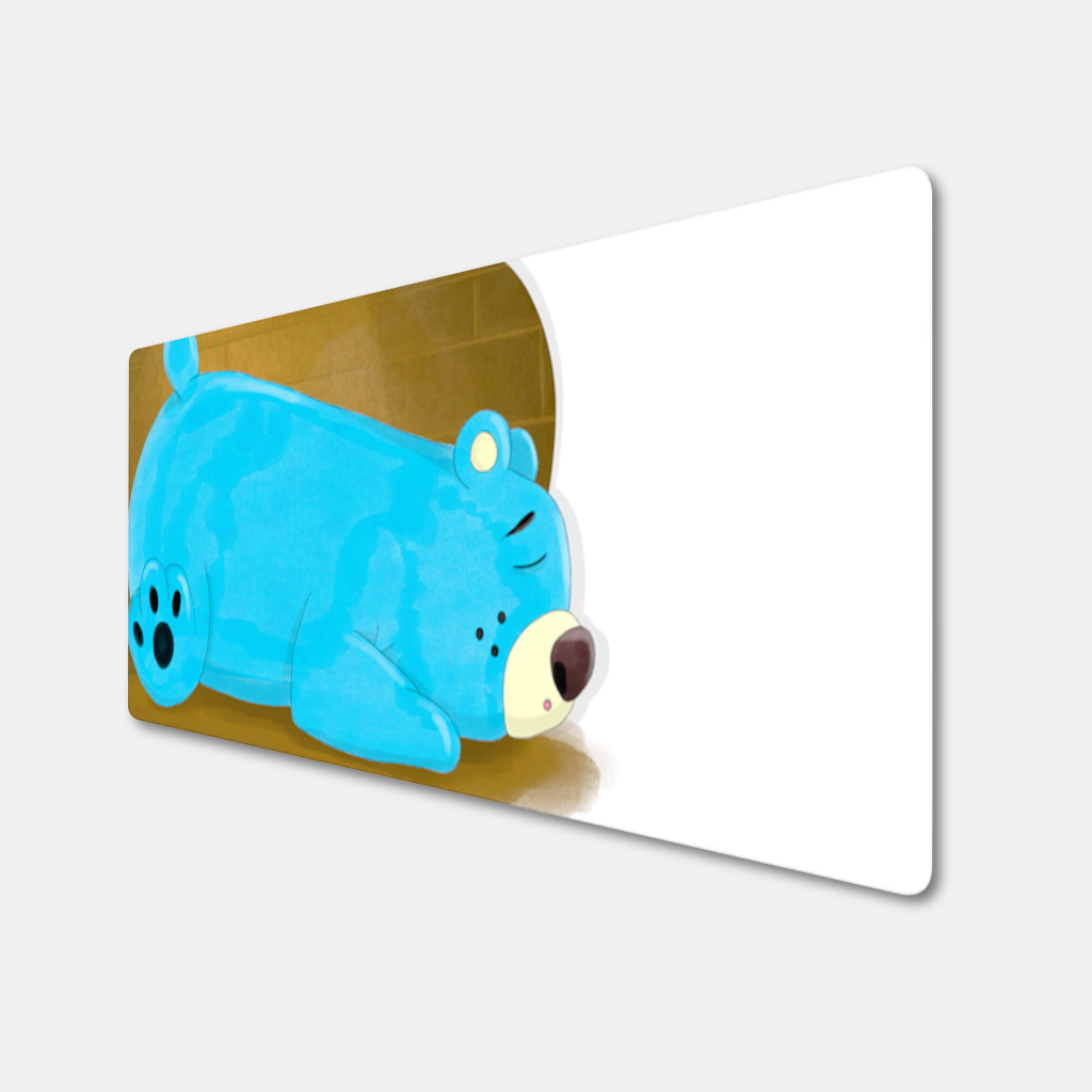 Blue teddy bear Pooli-Fairytale Character Mouse Pad