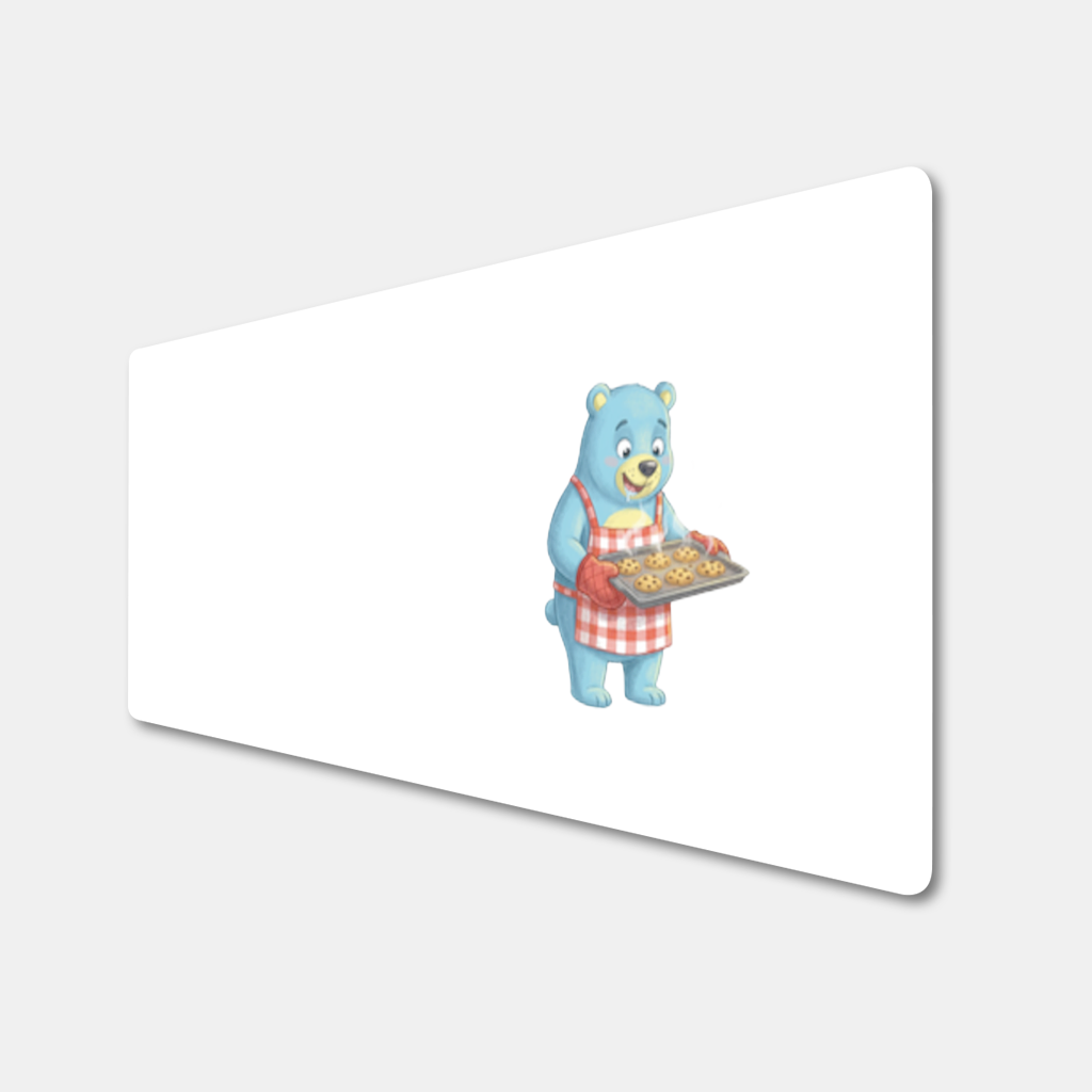 Blue Bear Pooli-Bakery-Cartoon character Mouse Pad
