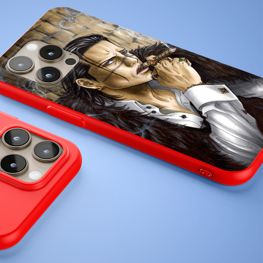 Mysterious Mafia Boss with Gold Hook iPhone 15 Pro Case