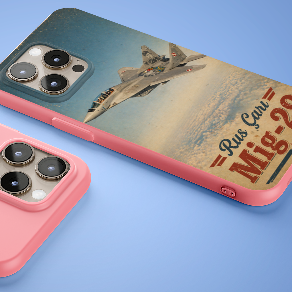 Russian Tsar Mig-29 Fighter Jet Retro iPhone 15 Pro Case